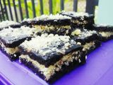 Eggless Brownies with Cheese Crumble