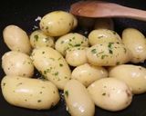 A picture of step 3 of Garlic and parsley butter sautèed new potatoes 🎄.