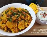 A picture of step 6 of Bataka Kaatri Handi Pulav.