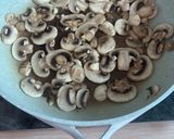 A picture of step 2 of Sautéed Spinach and Mushroom with Garlic.