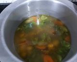 A picture of step 7 of Chicken chilli with lots of vegies and fried rice for 2.