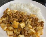 A picture of step 4 of Mabo tofu.