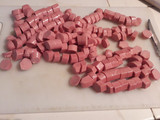 Salsa de salchichas con tallarines