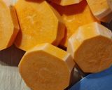 Rántott édesburgonya (vegán) recept fázis 1 fotója