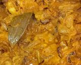 A picture of step 3 of Manshor Jhol / Mutton Bhat.
