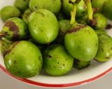 A picture of step 1 of Raw Mango Gumberry Pickle - Gunda Keri Athanu - (Gujarati Style).