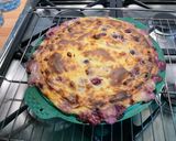 Une image de l'étape 12 de Flan sans pâte aux groseilles noires et abricots.