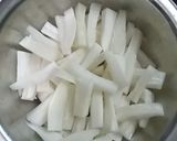 A picture of step 1 of Instant Radish Pickle.