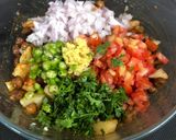 A picture of step 4 of Savory Chana-Aloo Chaat.
