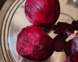 A picture of step 1 of Beetroot puri.