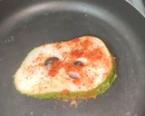 A picture of step 1 of Hanuman phal/soursop toast.
