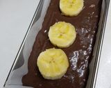 A picture of step 3 of Banana Chocolate Pancake Mix Cake.