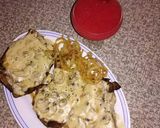 A picture of step 4 of Grilled steak with homemade mushroom sauce and Spur style onion.