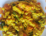 Foto del paso 4 de la receta: Paella de arroz con verduras y garbanzos