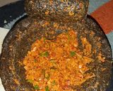 A picture of step 4 of Raw Mango pachadi.
