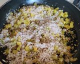 A picture of step 2 of Chayote/ chow chow fry.