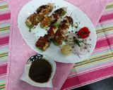 A picture of step 4 of Saunfia grilled paneer with mint chattny.