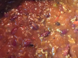 Chilli com carne e bacon