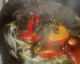 A picture of step 7 of Rajas con huevo.