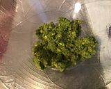 Une image de l'étape 2 de Tagliatelles au pesto de céleri & pistaches au jambon cru.
