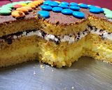 Foto del paso 5 de la receta: Torta de cumpleaños de mandarinas con crema pastelera y crema chantilly