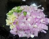 A picture of step 2 of Methi Rice (Fenugreek leaves).