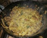 Foto del passaggio 5 della ricetta Tagliatelle funghi porcini e speck