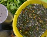 A picture of step 5 of Chimichuri sauce.
