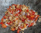 Foto langkah ke 5 dari resep Tumis Tempe Rebon Kulit Melinjo.