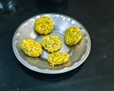 A picture of step 6 of Green Moong Dal Vada.