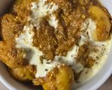 A picture of step 7 of Kathiyawadi batata nu shaak.