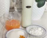 عکس مرحله 1 از دستور محلبی دو رنگ پرتقالی