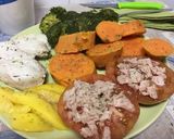 Foto del paso 2 de la receta: Pollo con brócoli, boniato, pollo y mango