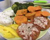 Foto del paso 2 de la receta: Pollo con brócoli, boniato, pollo y mango