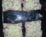 A picture of step 1 of Sausage on bread pizza.
