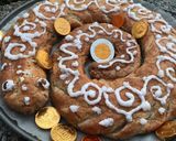 Foto del paso 10 de la receta Casca de Reis de mazapán. Roscón de Reyes, típico de Gandía y La Safor (Valencia) 🐲