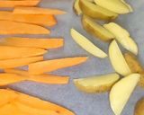 A picture of step 2 of Baked French Fries With Dip.