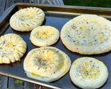 A picture of step 3 of Sourdough Uyghur naan.