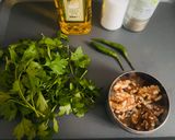 A picture of step 2 of Walnut Pesto just in 5 minutes 😋 ~Dressing Sauce ~No Onion 🧅 No Garlic 🧄.