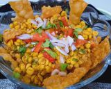 A picture of step 4 of Spicy papri chana dal chat.