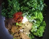 A picture of step 1 of Peas tikki.