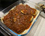 A picture of step 9 of Lamb moussaka lasagna.