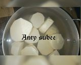 A picture of step 1 of Yam balls.