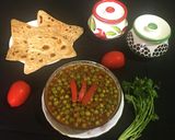 A picture of step 7 of Green Peas Ghugni with Paratha.