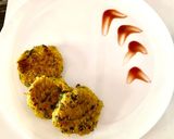 A picture of step 3 of Chickpeas Tikki.