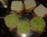 A picture of step 3 of Mint veg Burger in Rajma patty.