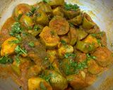 A picture of step 4 of Potala Aloo kasha(Pointed gourd and potato with Indian spices).