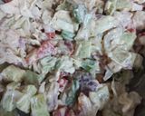 A picture of step 2 of Nacho salad with Ranch Dressing.