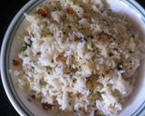 A picture of step 4 of Andhra style Coconut Rice.