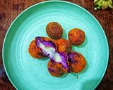 Foto langkah ke 5 dari resep 283. Bola Ubi Ungu Mozza.